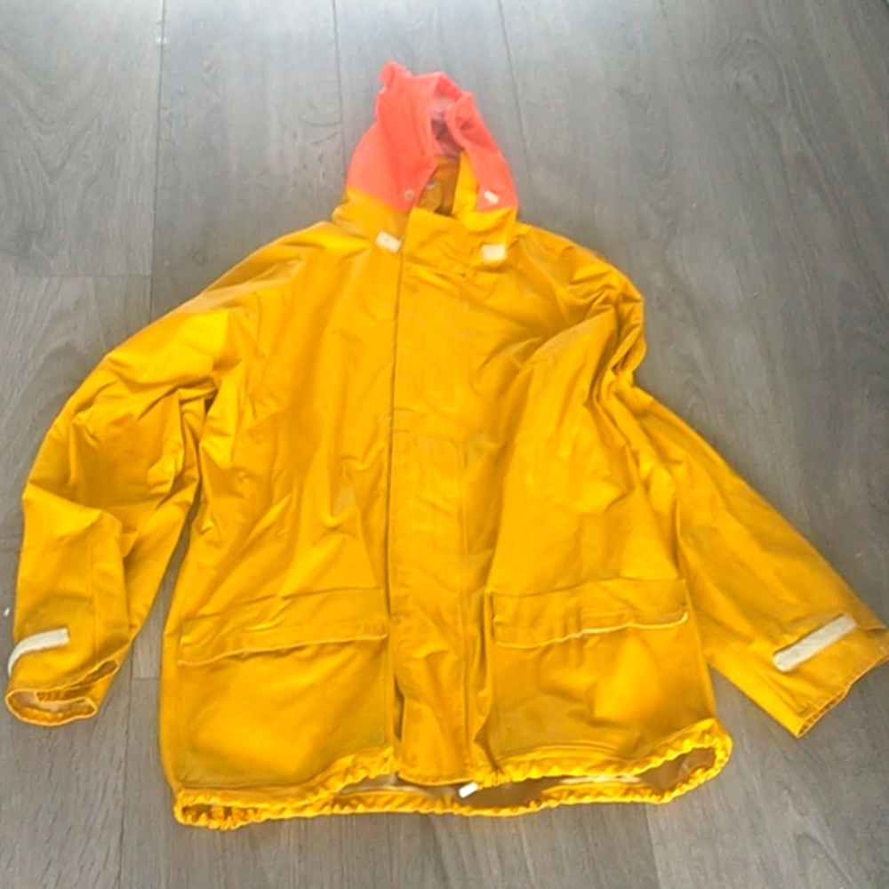 Vintage Yellow Rubber Heavy Duty Fisherman's Jacket